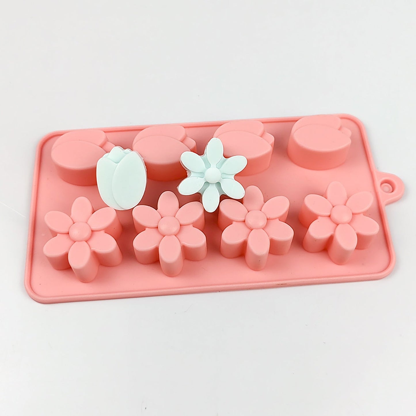 2 Pcs Flower Shape Silicone Mold for Scented Wax Melts, Chocolate Truffles, Candy, Jelly, Ice Cube Tray