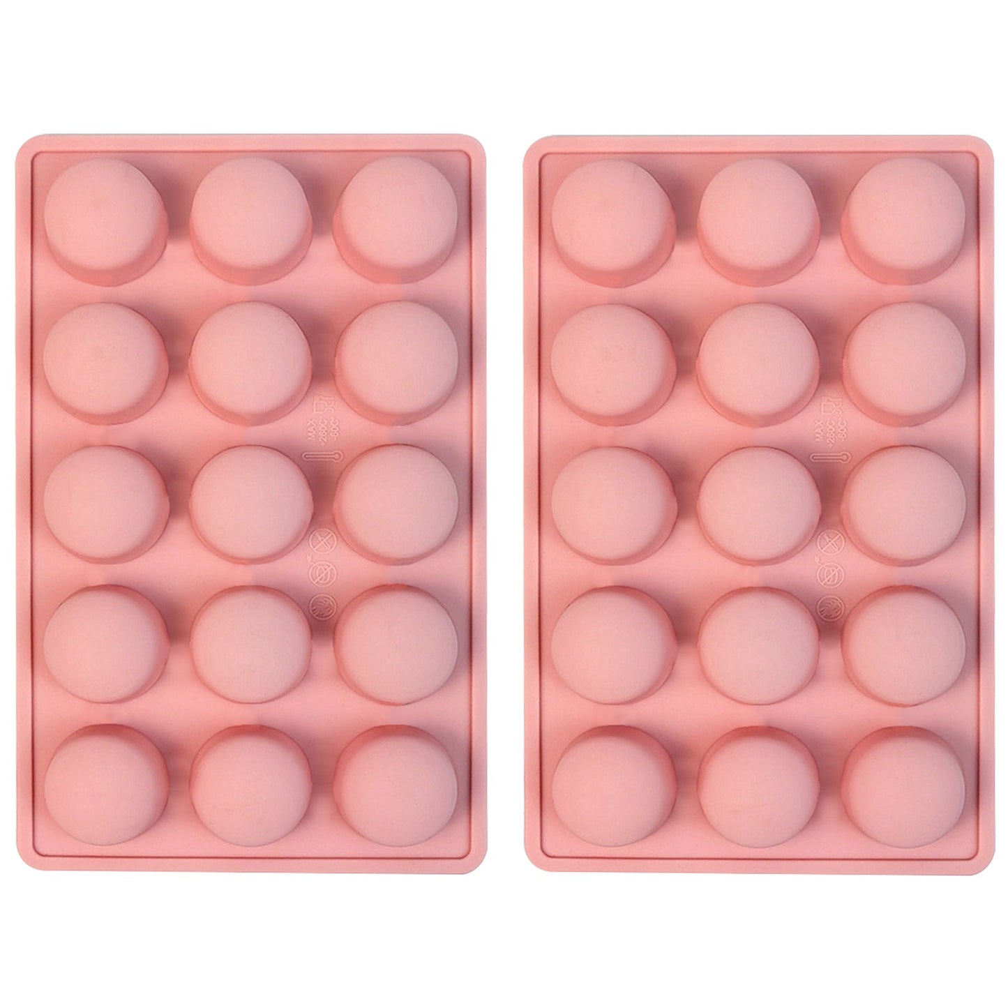 2 Pcs Round Shape Circle Silicone Mold for Scented Wax Melts, Chocolate Truffles, Candy, Jelly, Ice Cube Tray